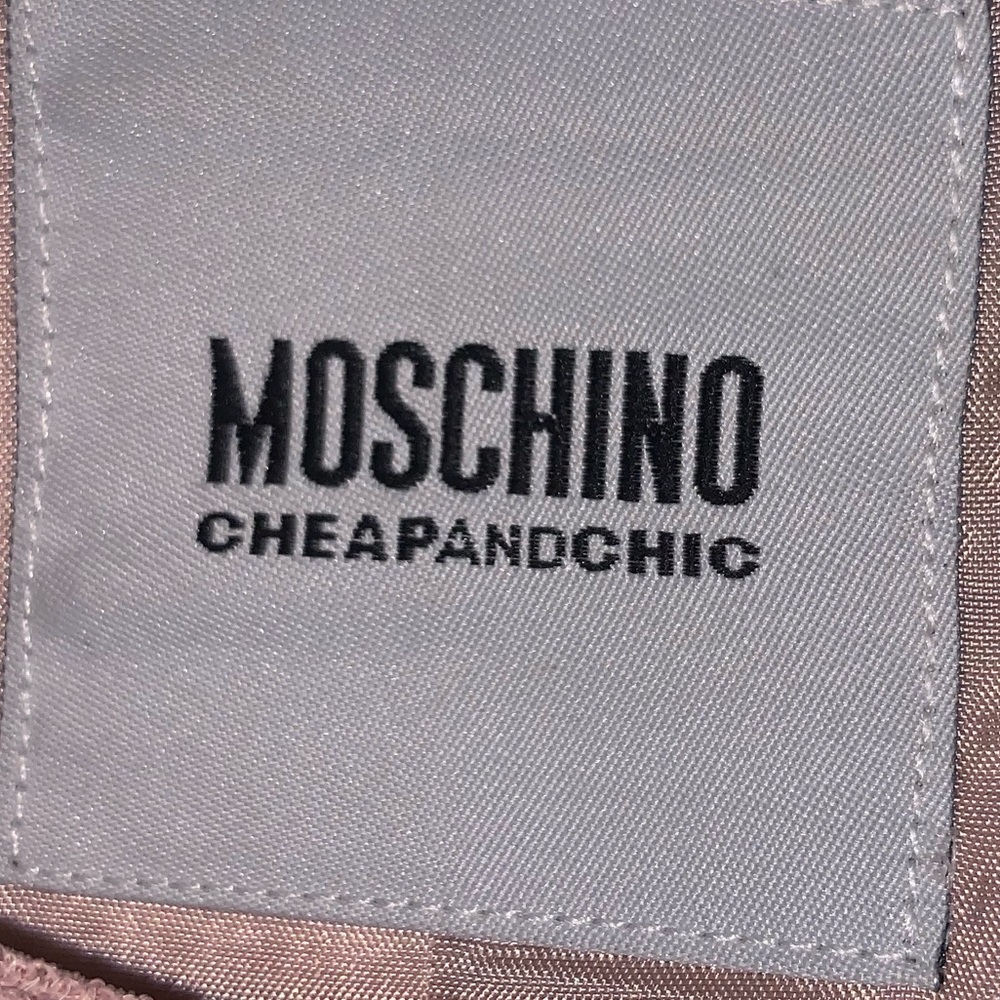 Moschino Cheap Chic Coral Ribbon SUIT Jacket Two Piece 90s Y2K Vintage US 8 - Picture 9 of 11